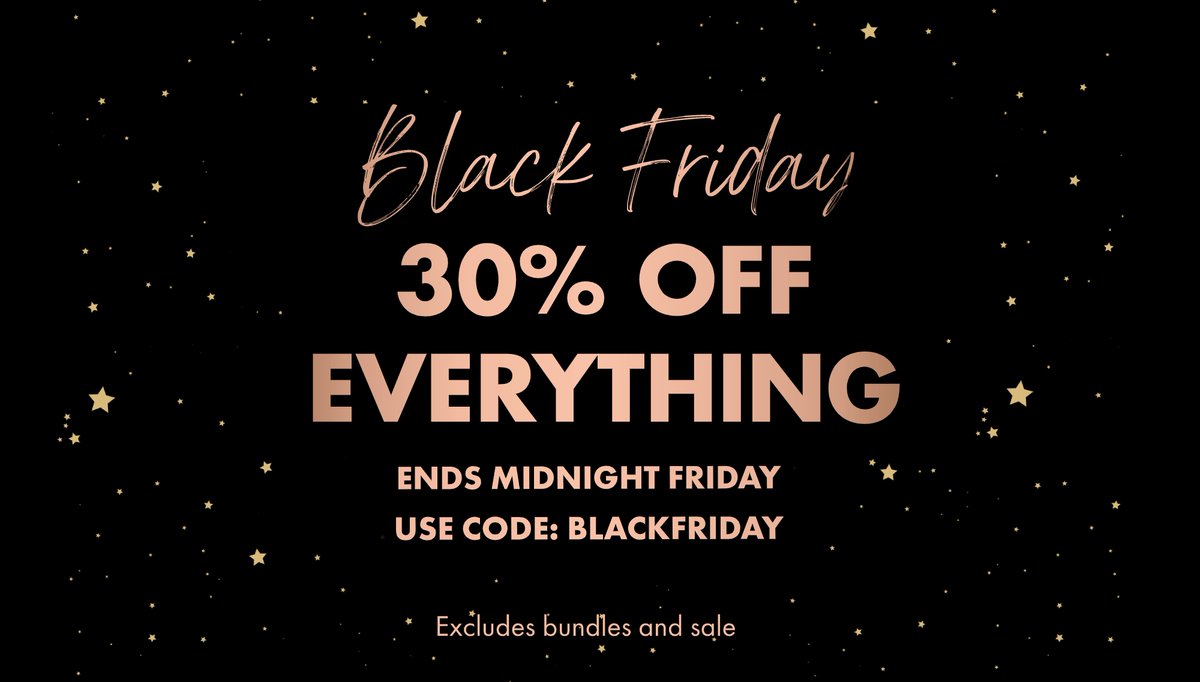 BarryMCosmetics's tweet image. BLACK FRIDAY STARTS NOW 👀Head over to Barrym.com where you can get 30% off EVERYTHING with code: BLACKFRIDAY 🤩 *offer excludes bundles and sale items* #Vegan #CrueltyFree #BarryM