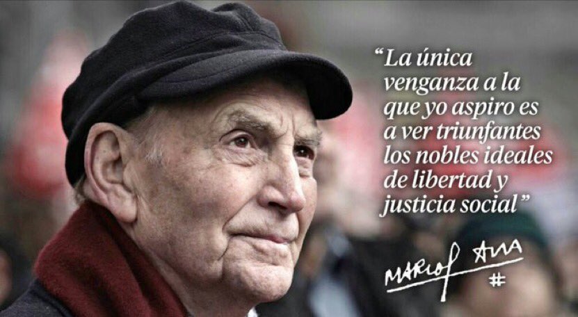 pepecampostruji's tweet photo. "La única venganza 
a la que yo aspiro 
es a ver triunfantes 
los nobles ideales de LIBERTAD Y JUSTICIA SOCIAL” 

📚 "Te llamo desde mi muro" un libro sobre el último año de vida en la cárcel del poeta Marcos Ana

#TalDiaComoHoy nos dejaba #MarcosAna
https://t.co/4ZbB3ghKO5 https://t.co/vFJh3Puma5