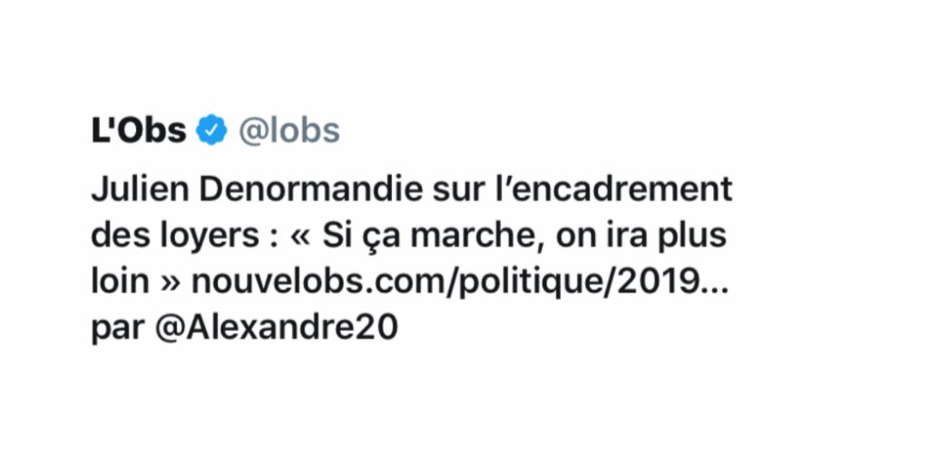 📍#encadrementdesloyers 
📍Le mauvais signal au mauvais moment.
📍Les résultats sont malheureusement connus.
L’expérience se termine en 2023.
📍Gageons que le bon sens reprenne le dessus avant.
<a href="/UNPI_FR/">UNPI France • 35 millions de propriétaires</a> 
<a href="/PierreHautus/">Pierre Hautus</a>
