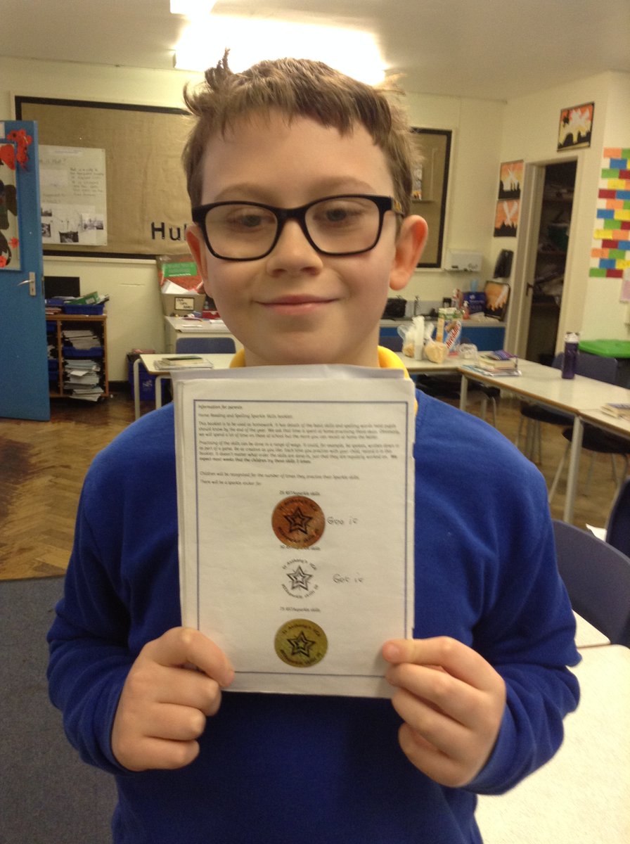 StAnthonysCPS's tweet image. Well done Harry for achieving the GOLD award for his homework - all that practice is paying off!