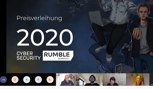 CyberSecRumble's tweet photo. The winning teams of this year's #CSR2020 have received their trophies and we met in a virtual prize ceremony - it was fun! Congrats to the winners FAUST, OrbitCombatVehicle and upbhack, you rock!
#ctf #challenge #CyberSecurity https://t.co/Vg7EXLrzdt