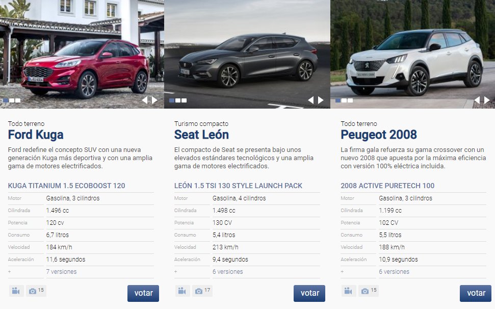 Mejorcoche_es's tweet photo. - #Ford Kuga: https://t.co/Xk3XJN6ABr

- #Seat León: https://t.co/4mvrZH9MtP

- #Peugeot 2008: https://t.co/JjEHJgFfOg

Los lectores de @PrensaIberica podéis votar hasta el 15 de diciembre. 

¡Entra en la ficha de cada finalista y vota por tu favorito! 👉 https://t.co/WYCP1OE8UG https://t.co/DJYmEZLAyk