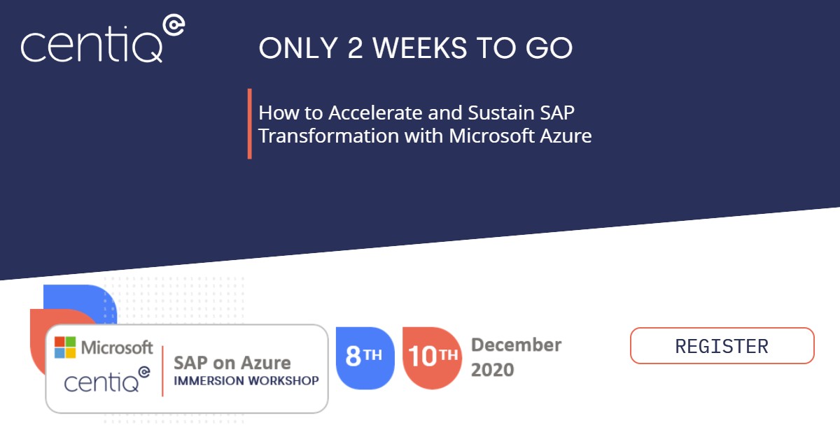 Only 2 weeks till the event! Please make sure you fully #register for your ticket bit.ly/saponazurework… which will give you full access to the event.
#microsoft #azure #saponazure #digitaltransformaiton #immersionworkshop #sap