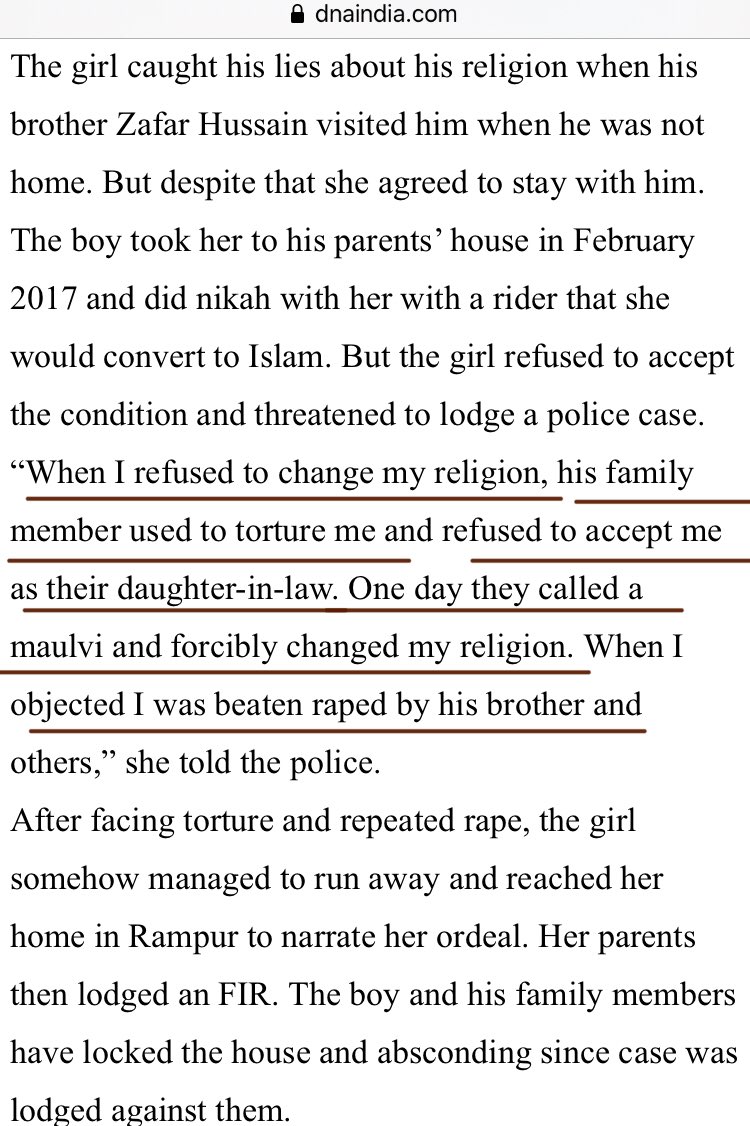 Case 17- Safraj Hussain became Raj Vishnoi to trap a H girl. To win her heart he went to temple and did Puja. They got married. One day she got to know his real identity but agreed to live with her. His family tortured her to covert. She was even raped by her Bro-in-law.