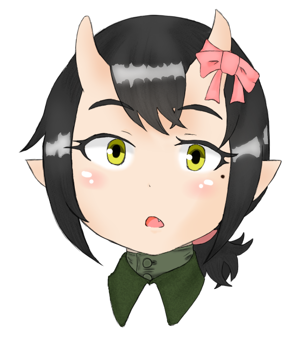 #私の絵のどこで私の絵ってわかりますか
目かな? 