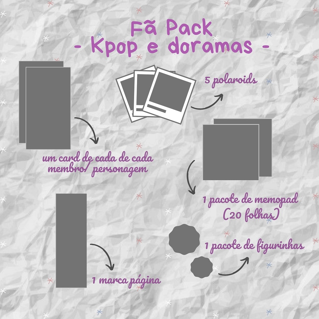 VioletMagicS's tweet image. ✨ Fã Pack
Uma pacote surpresa daquele grupo e dorama que mais gosta! 
(Abrirei a opção para quem gosta de Now United)
.
Contém:
-Um card de cada membro
-5 polaroids
-1 marca página 
-1 pacote de memopad
-1 pacote de figurinhas (6 à 9)
.
💰Valor:R$15,00
#kpop #kdrama #nowunited