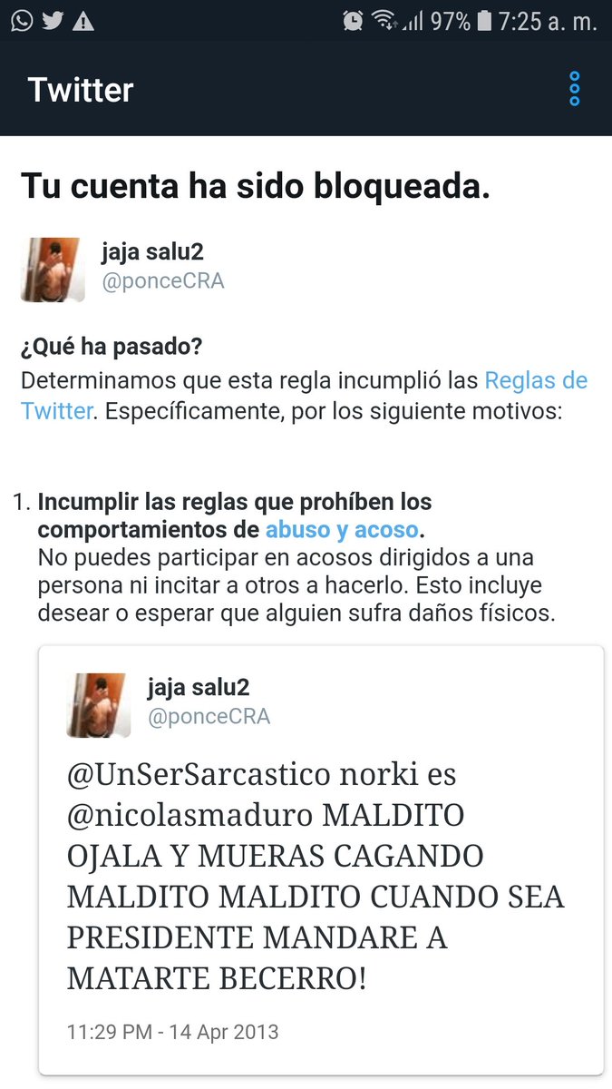 ponceCRA's tweet photo. Me habian bloqueado el tw 😂😂 https://t.co/Ug6Splygmi