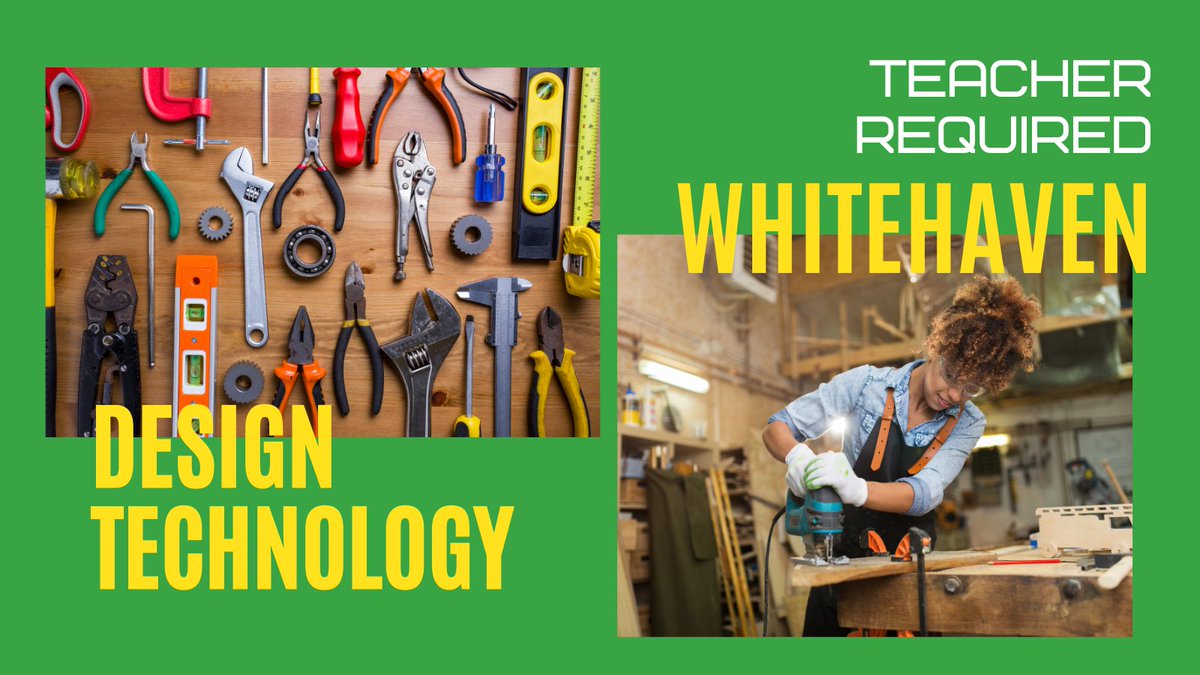 System_People's tweet photo. Design Technology Teacher – Resistant Materials, Up to £159 a day for a school in Whitehaven on a full time basis from Jan 2021. 
https://t.co/LjDxcQb84o https://t.co/FyaDAcfn0k