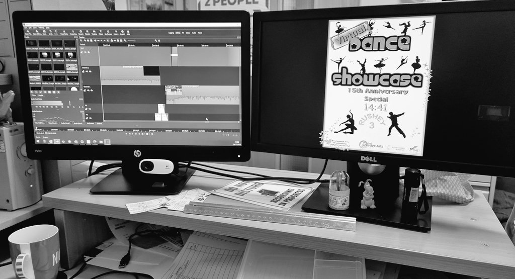 rusheymeadCArts's tweet photo. The countdown has begun. Halfway through the editing of our #VirtualDanceShowcase, combining 15 years of performances by amazing @rusheymeadnews students. A great trip down memory lane. #Rushey3DevelopYourself https://t.co/E9z1PQ0wn0