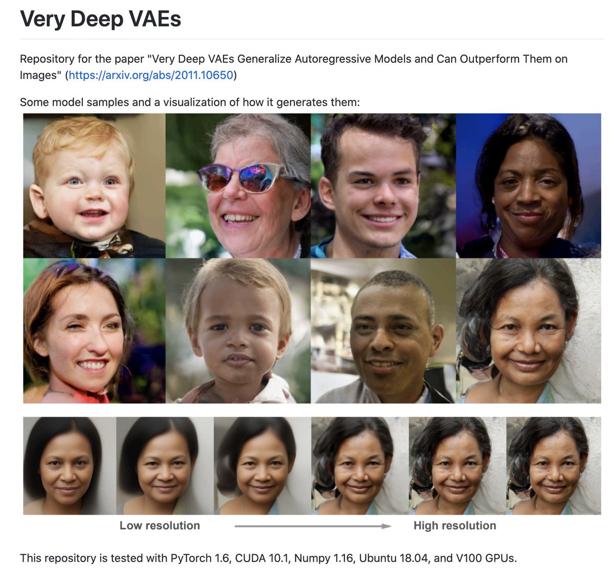 williamfalcon's tweet photo. Code for @OpenAI very deep VAE was released.

Cool trick mentioned: "Gradient Skipping - Skip an update when a grad norm is above a threshold (if the KL blows up)"

VAE twitter, what other tricks do you use normally?

Code: https://t.co/i9qNqBE8dF
Paper: https://t.co/9CuydZIXdp https://t.co/gz4IjulJgw