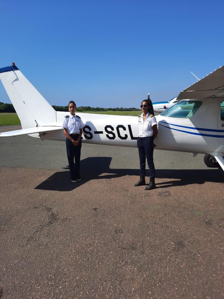 focus_air's tweet photo. Congratulations to Simin Rao on her First Solo ✈️🎉🥳

Well done and keep up the good work 👩‍✈️

Pictured with her is her flight Instructor Fatima Mungwari and testing instructor Alencia Govender 😎🎉

#firstsolo #focusairflightschool #letyourdreamstakeflight https://t.co/SNgu9miUTY