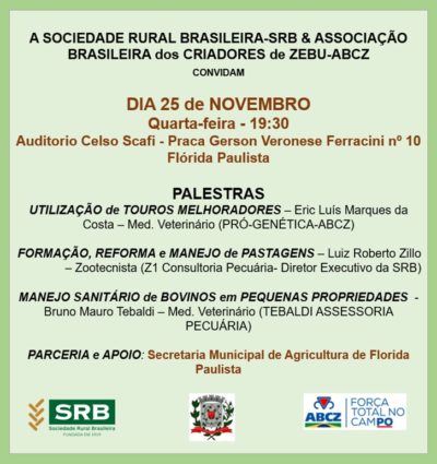abcz_pmgz's tweet photo. ABCZ e SRB realizam seminário técnico nesta quarta (25)

Veja em https://t.co/2lI5h9JDvY ou no site da ABCZ.

#ABCZ #PMGZ #MelhoramentoGenético #Zebu #RaçasZebuínas #ABCZNoticia https://t.co/mCNCpnQTUw