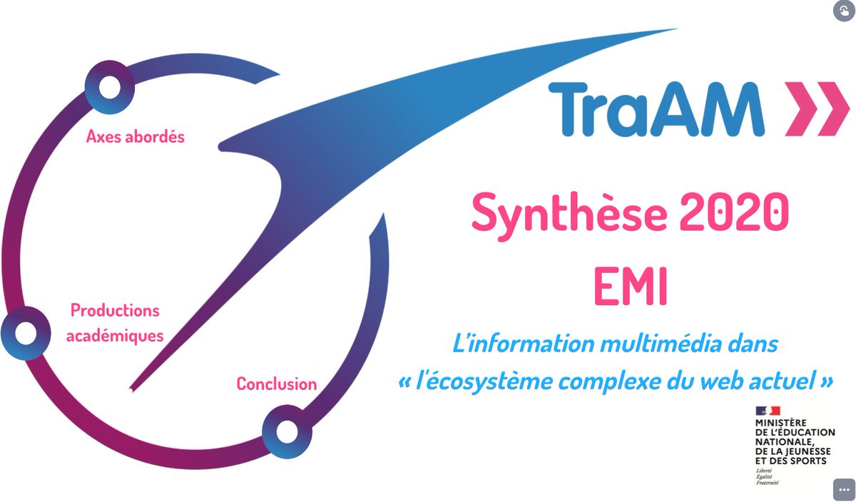 EMI_edu_num's tweet photo. "L'information multimédia dans l'écosystème du web actuel", thème des #TraAM #EMI 2019-2020.
S’informer avec son téléphone portable, rechercher et évaluer l’information visuelle, #WebAffectif
➡️ Synthèse https://t.co/kH890hgJCZ
➡️ Bilan
https://t.co/Xn0b0i6Zja
#CRCN https://t.co/RDeOgk6k0v