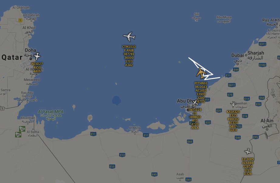 no_itsmyturn's tweet photo. #USAF 🇺🇸 E-8C Joint STARS (Joint Surveillance and Target Attack Radar System)
96-0043 | #AE1493 | #PYTHN91 
Over Persian Gulf - 1200Z https://t.co/G9QTa14PPm