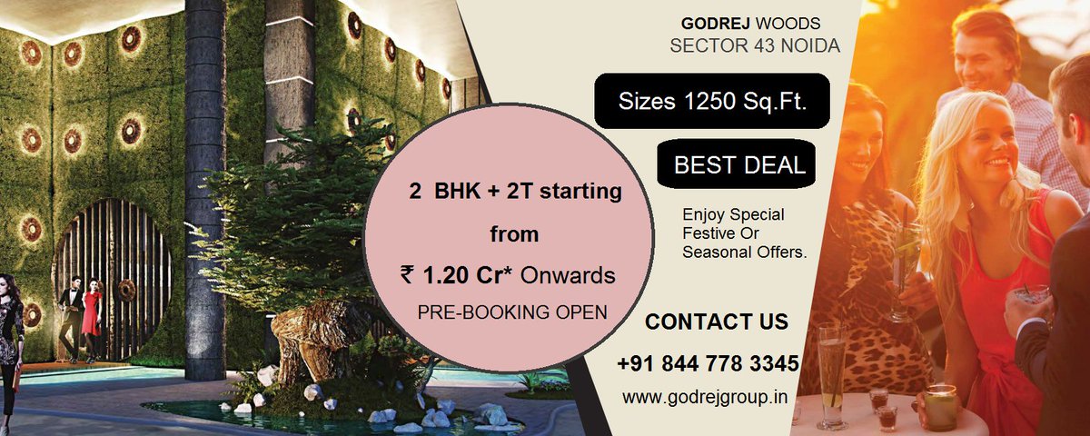GodrejFlats's tweet photo. ☑️Welcome To Godrej Woods Noida
☑️Located At Sector 43, Noida
☑️2, 3 &amp; 4 BHK Residences
☑️Starting From Rs. 1.20 Cr*
☑️Sizes : 1250 sq.ft. to 3000 sq.ft.
☑️Total Flats - 999
☑️Avail Pre-Launch Offer
📲 8447783345
https://t.co/j366TP81vm
#GodrejWoodsNoida
#Sector43 https://t.co/naHIlAbmxz