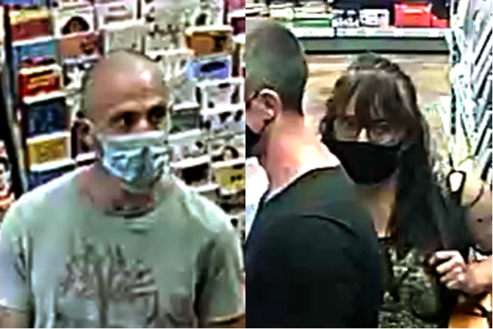 Humberbeat's tweet photo. We’d like to speak to this man and woman in connection with reports of alcohol valued at £500 being stolen from a store in Brough Road, #Ellerker.
If you know who they are, please give us a call on our non-emergency 101 line, quoting incident number 16/83688/20. https://t.co/9kbhISGDtl
