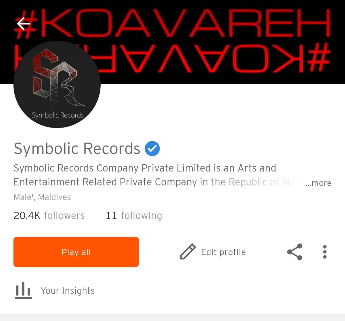SymbolicRecords's tweet photo. Less than 2 weeks after @SoundCloud starts it's profile verification; our official profile has been verified by SoundCloud. We are proud to be among the first batch of labels worldwide and the first Maldivian profile to be verified on SoundCloud.
#RathaaKalhugeLashkaru ❤️🖤 https://t.co/qcqd5iKgpU