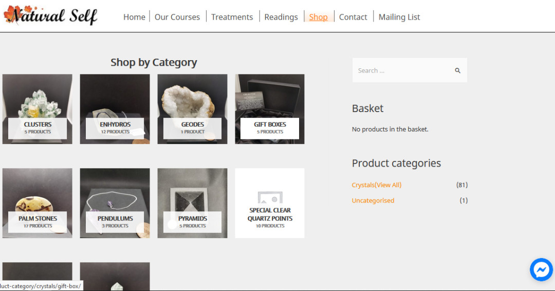The Natural Self Online Shop, is now up and running! Browse our store now for all your magical needs and /or therapy supplies!