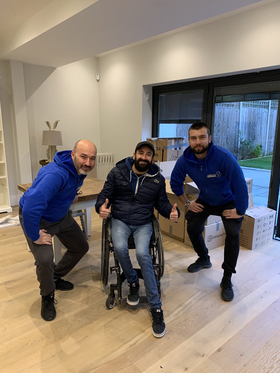 Rmv_Storage's tweet photo. Golden service yesterday for Paralympic &amp; Grand Slam tennis champion Michaël Jérémiasz and his partner Carolyn. What an inspiration for our RMV team talking to him whilst providing our service. https://t.co/saLyJFsbEp