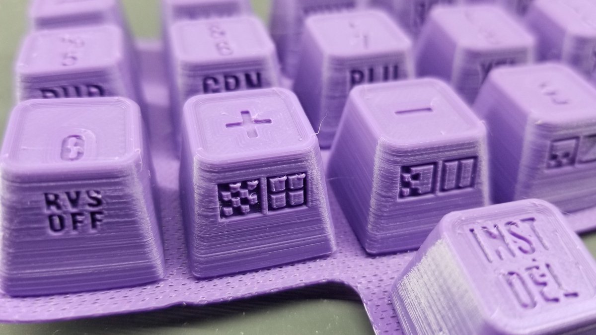 PixelMaker04's tweet photo. WIP #C64 #keycaps test STLs available here https://t.co/VMnCMeRg8S or
https://t.co/RVASaPvbA7
Comment here and let me know how things turn out.
#commodore64 #commodore64mod #c64mod #3dprinter #3dprinting #retromod https://t.co/neGRrhjyrd