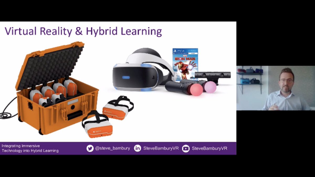 TheExplorersLab's tweet photo. Attended an informative session by @steve_bambury earlier this afternoon, on #ImmersiveTechnology and #HybridLearning. 

While AR and VR use has been on the rise, can it be effectively integrated in the current remote learning landscape? 

#GESSEdTech #EdTech #UAE @GESSeducation https://t.co/NAdi2M7wml