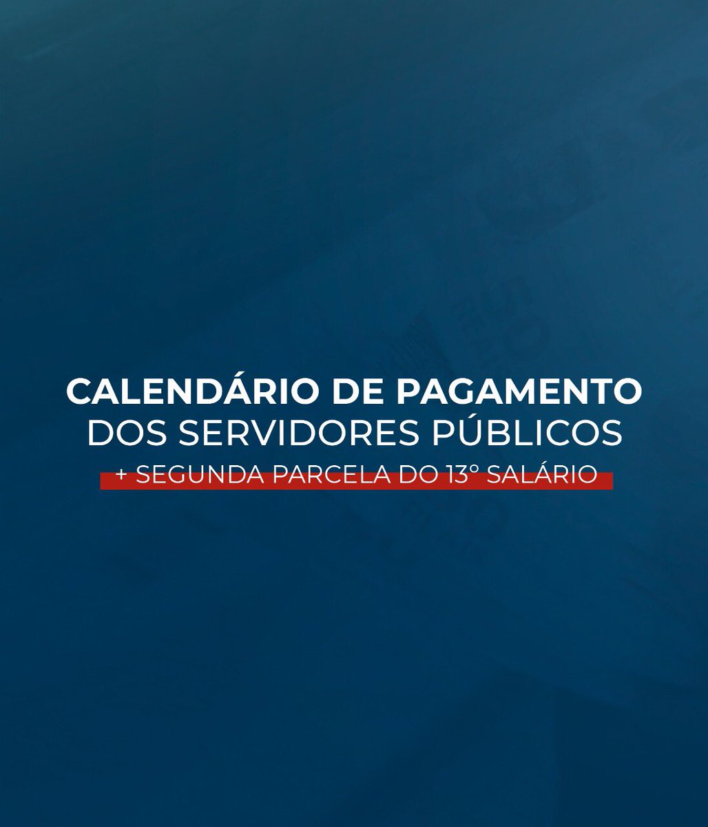 helderbarbalho's tweet photo. Continuando o nosso compromisso com os servidores estaduais, entre os dias 26 e 30 de Novembro, iremos fazer o pagamento do salário do mês de novembro e da segunda parcela do 13º salário.
#CompromissoComOServidor https://t.co/KXv4SYXeZ9