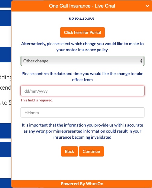 C_TCreedy's tweet photo. @OCInsuranceUK Have tried everyday for the past 8 days to get onto the live chat to arrange a change in my policy. Can't log into the chat / can't call anyone to discuss - terrible customer service! https://t.co/wYXymWLpJP