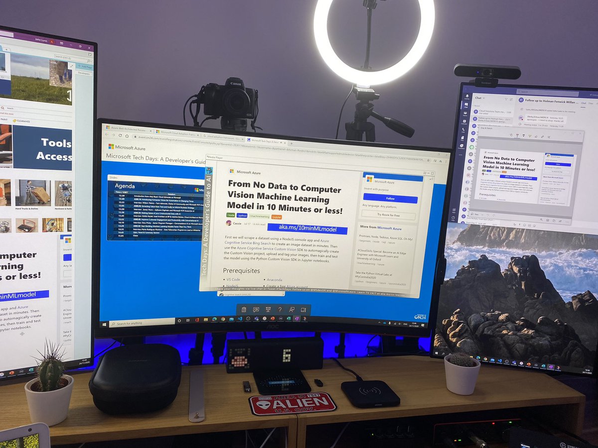 jonnychipz's tweet photo. Catching up with the guys from @AzureishLive as well as taking in some knowledge on Custom Vision with @azure AI for developers session in my lunch!!! #multitaking #learning https://t.co/GWQJt28tCa