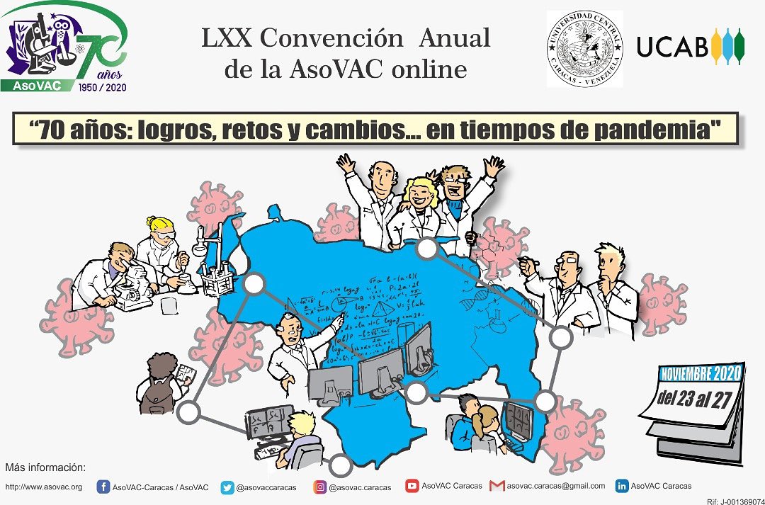 CDCHUC's tweet photo. El CDCH tiene el gusto de proyectar la LXX Convención de AsoVAC online que será celebrada entre el 23 y 27 #cdch #asovac #ciencia #desarrollo #innovacion #uc https://t.co/yXxwd9RCh0