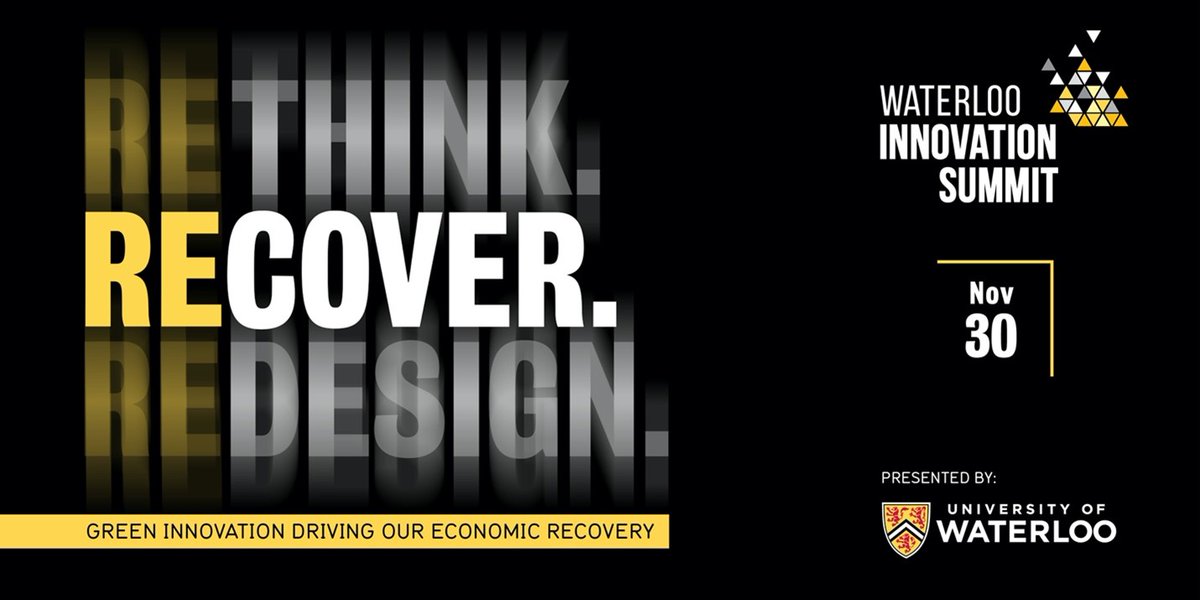 AC_Waterloo's tweet photo. On Nov 30, #UWaterlooSummit returns with #UWaterloo experts and entrepreneurs like #ACclient @Evercloak discussing how breakthroughs in green innovation and technology can drive economic recovery. Register at: https://t.co/byCNWchvey #COVID19 #climateaction https://t.co/4KXp1rAp02