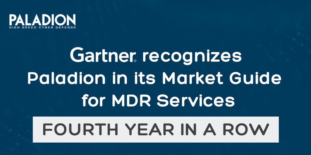 For the 4th straight year, Paladion was a contributor to Gartner's 2020 Market Guide for Managed Detection &amp; Response. Access the report to learn everything you need to know about choosing an MDR vendor that fits your needs - bit.ly/372KYCe #cybersecurity #mdr #gartner