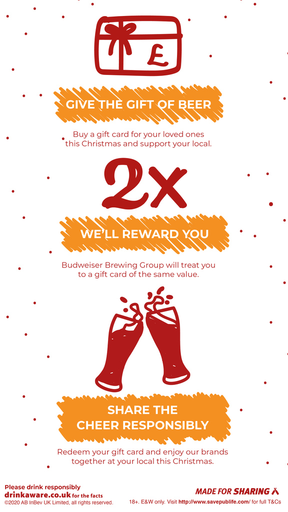 whodycornwall's tweet photo. Absolutely true!! Buy a #GiftCard for your loved ones this #Christmas, pledge your support to your #local and @BudBrewingUKI will treat you to your own gift card of the same value. Amazing! Just go to: https://t.co/MYe2qbUgcR
#WinWin #ChristmasCheer #GiftSorted #SharingIsCaring https://t.co/RAcnQmYgum