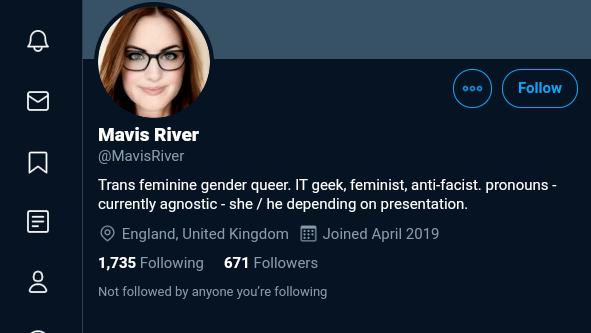 MThetrilogy's tweet photo. WTF!  Trans feminine genderqueer.  That's a funny way to spell narcissist... https://t.co/DgSjvtnwHZ