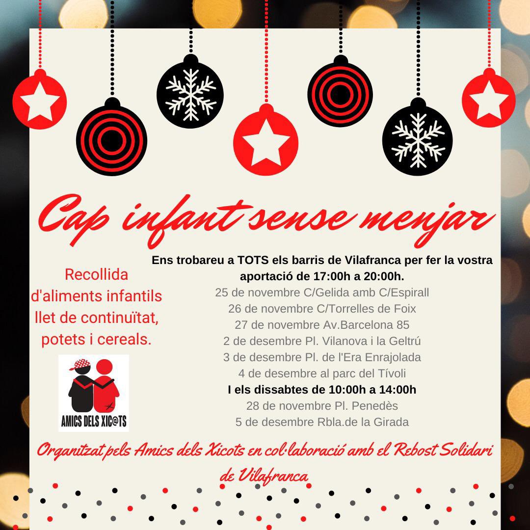 JOVEVILAFRANCA's tweet photo. Els @Xicots engeguen demà una campanya de recollida d'aliments per a infants!

Animem a tothom a col·laborar-hi! Va que no costa res!

Nosaltres farem una aportació el dijous 26 al barri de Les Clotes, on sovint assajem!

Enhorabona! #Xicots #RebostSolidari 

Som-hi! #castellers https://t.co/ZtxddzhHli
