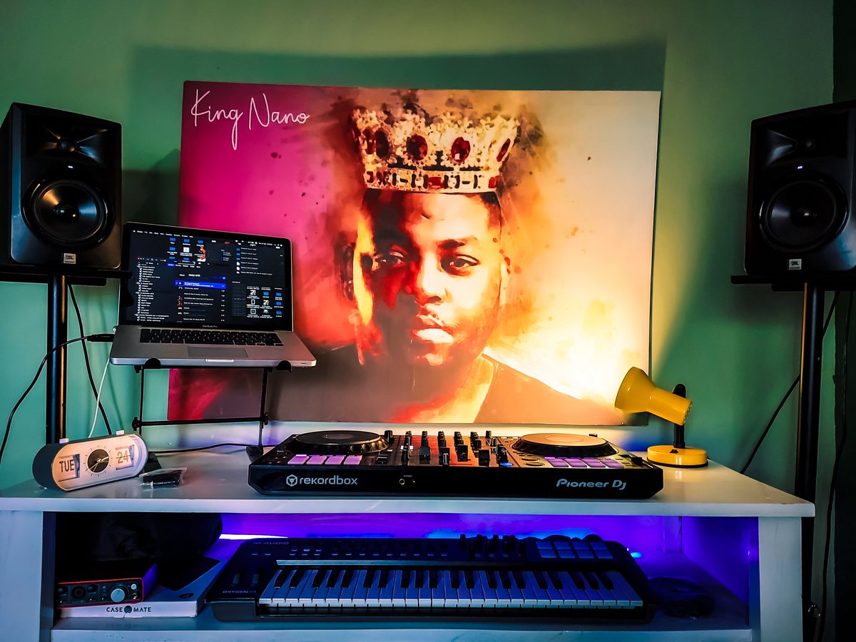 Bedroom DJ Studio. My happy place ❤🎧🔥. Not much but hey it got me this far 🙏🏾 in life.