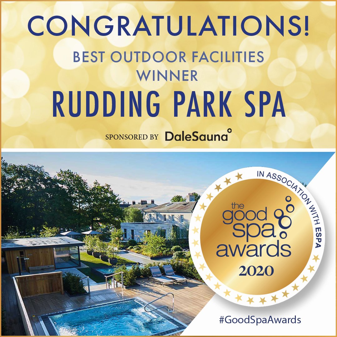 We are delighted to announce the WINNER of 'Best Outdoor Facilities' in the Good Spa Awards 2020, in association with <a href="/ESPAskincare/">ESPA</a> is... <a href="/RuddingPark/">Rudding Park Hotel</a> 

Congratulations! 🍾🥂

#GoodSpaAwards #goodspaguide #winner