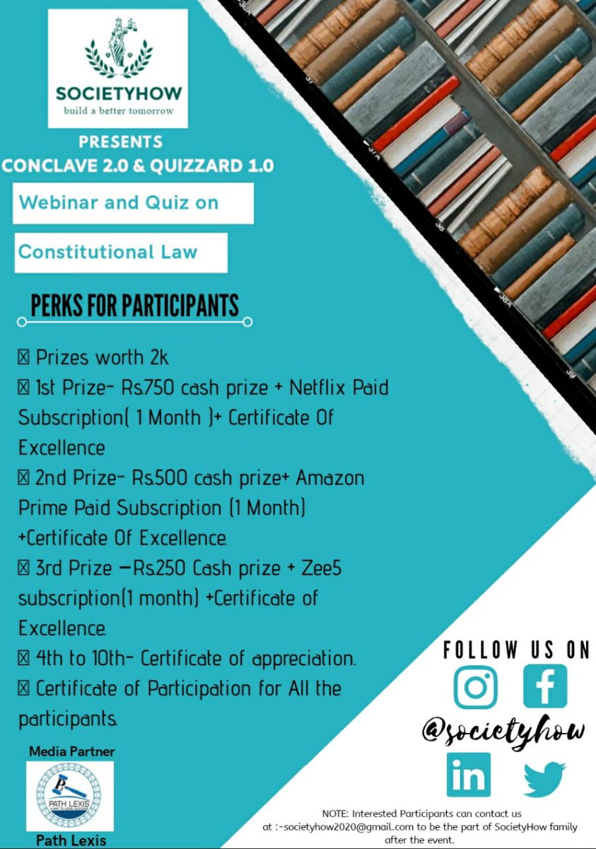 Societyhow1's tweet photo. Click the link below to register👇👇
https://t.co/FXLL11kPnK
.
.
.
#ConclaveSeries #QuizzardSeries #SocietyHow #Webinar #Quiz #Professionalism https://t.co/6SygxaNzWF