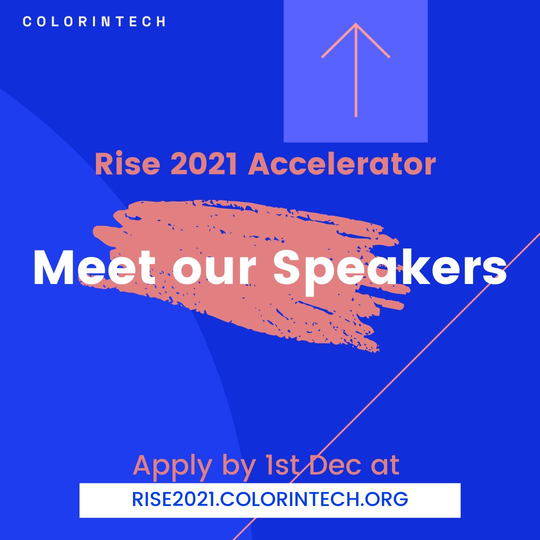 Colorintechorg's tweet photo. We would like to introduce you to some of our Rise 2021 speakers and mentors!
Applications close 1st Dec, apply now at https://t.co/MLpqHWm94o!
#techcommunity #techeurope #techfounders #blackfounders #asianfounders #blacktech #startuplife #vcstartups https://t.co/kgpVTDgjE6