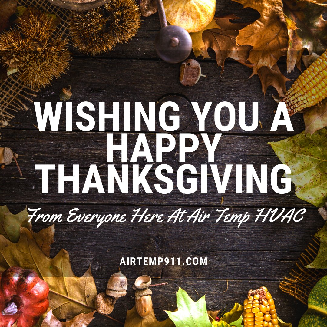 AirTemp911's tweet photo. From everyone here at Air Temp HVAC, we wish you a safe, happy and healthy Thanksgiving full of laughter, joy and abundance!

https://t.co/CoqTrwRAY2
#thanksgiving2020 #hvacservice #airtemp #happythanksgiving https://t.co/7NaSJlWiZT