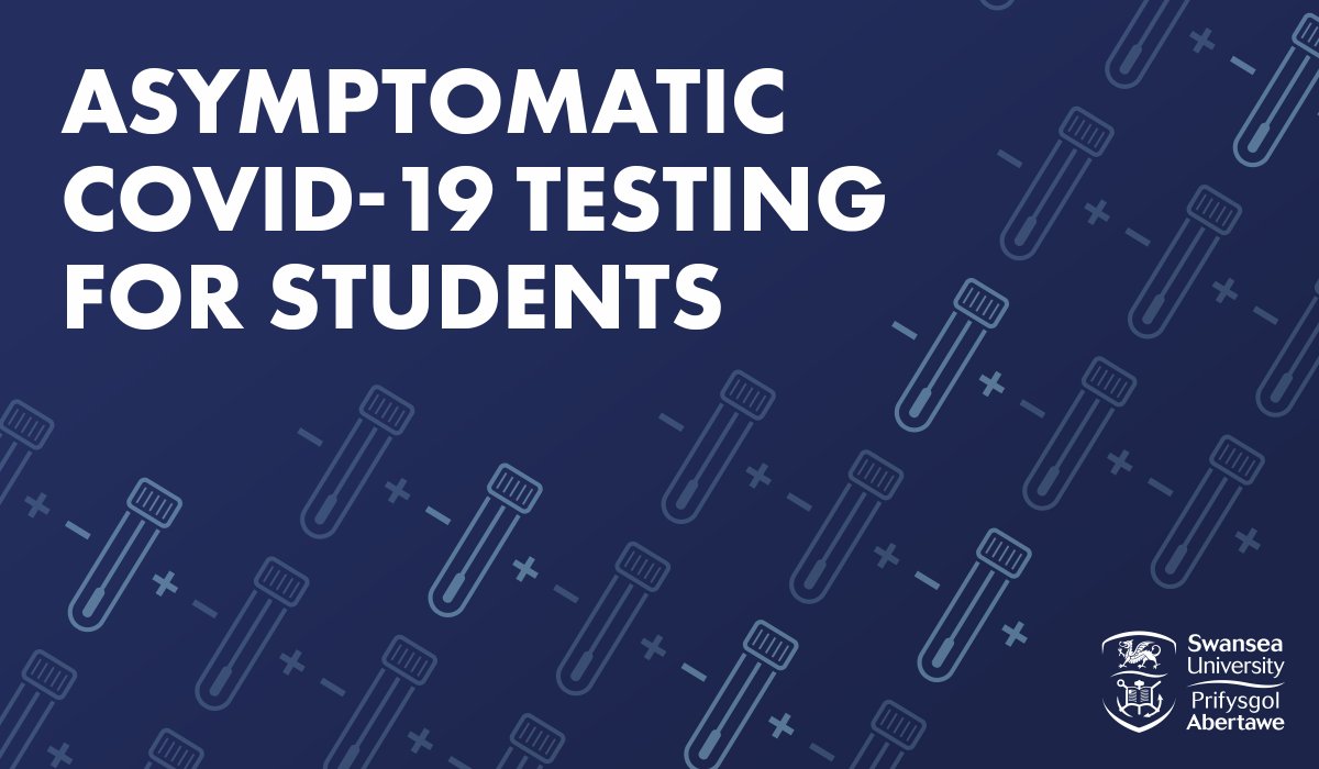We'll be running Covid-19 testing facilities on both campuses between the 2-9 December for students who are not displaying any symptoms. 

An email has been sent to all #SwanseaUni students and further details, including how to book a test, will be shared soon.