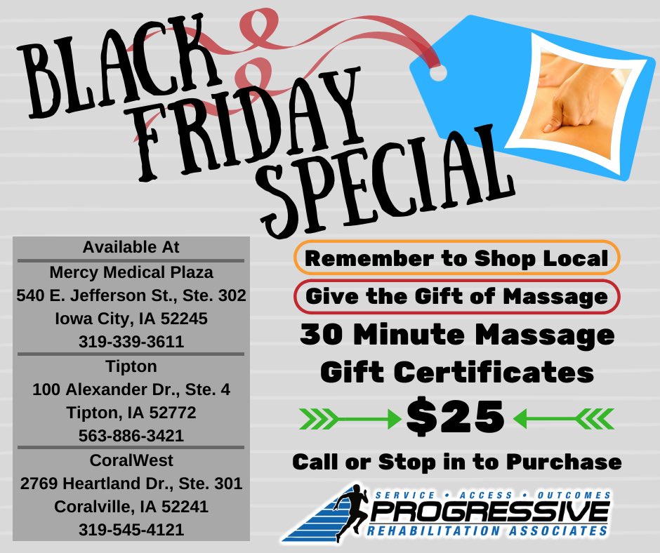 PRARehab's tweet photo. Black Friday Special all week! https://t.co/i7gzCbZQah