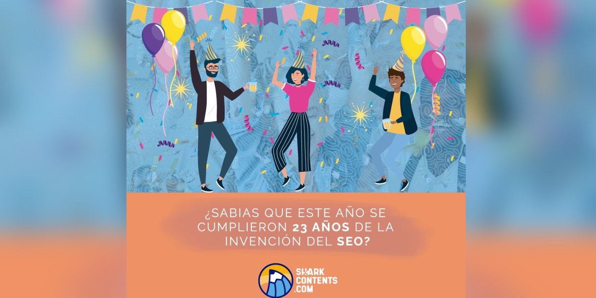 ContentsShark's tweet photo. Este año se cumplieron 23 años de la invención del SEO 😎🥳
.
#sharkcontents #seo #españaseo #alicanteseo #marketingdigital #marketingdigitalespaña #contenidoseo https://t.co/seF6b8cACh