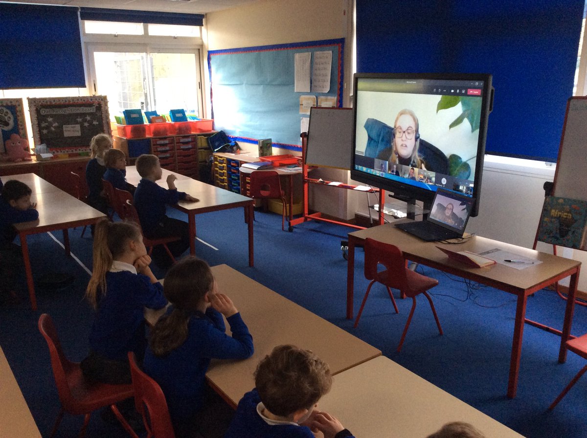 BHPSMansfield's tweet photo. Class 7 enjoyed their virtual workshop today with Anna from CBBC and some of her team. They got to watch a brand new programme and discuss what they thought about it. #cbbc #virtualvisitor https://t.co/Xx9PeyvuUK