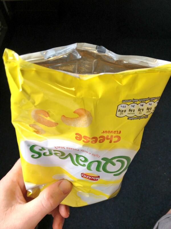 Number 25Opening a packet of Quavers upside down."THAT CHILD IS NOT RIGHT IN THE HEED!!"