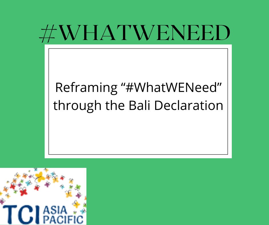 TCI_Global's tweet photo. Read on the Bali declaration and how it reframes #WhatWeNeed. https://t.co/J5sgJEAZjI
#WhatWeNeed #balideclaration #inclusion #disability #disabilityawareness #psychosocialdisability #disabilityadvocacy #crpd @IDA_CRPD_Forum @GLAD_Net @CBMAustralia https://t.co/GiNVHyD0S6
