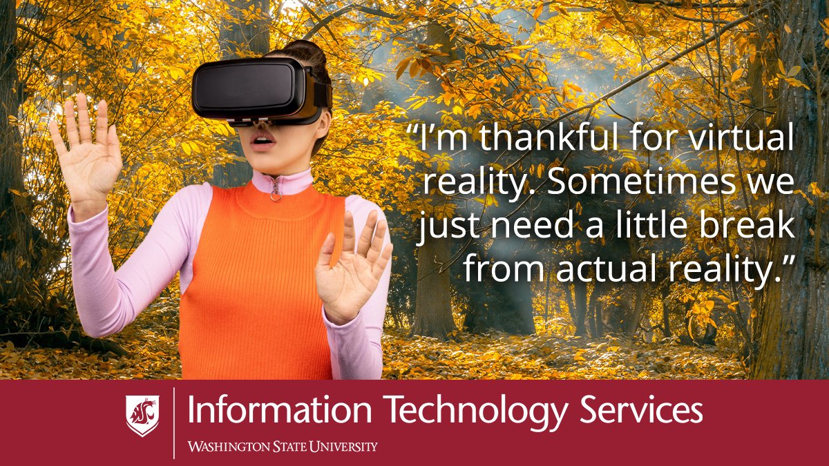 itswsu's tweet image. VR has really come a long, long way in a relatively short amount of time. What&apos;s your favorite VR game? #ThankfulForTech #GoCougs