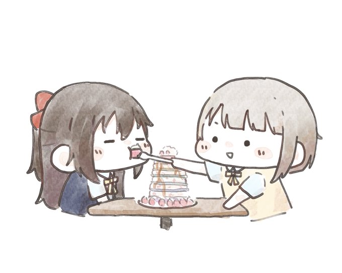 「ケーキ あーん」のTwitter画像/イラスト(人気順)