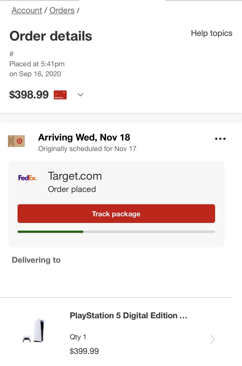 mixmisha's tweet image. Placed a preorder through @Target on 9/16 for PS5 Digital. They created a label and it has never moved. Only solution I have had is to cancel the order and get a refund. Last supervisor offered me a $25 gift card 🤦‍♂️. Have wasted hours of my time, no one wants to help! @AskTarget
