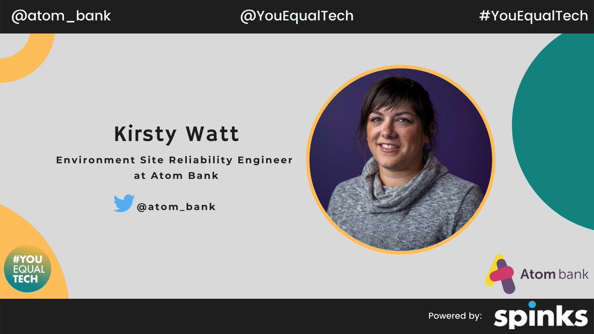 #YouEqualTech (@youequaltech) on Twitter photo We're delighted to hear from Kirsty Watt, Environment Site Reliability Engineer at our event tomorrow at 12pm, in collaboration with <a href="/atom_bank/">The Atom Bank fan club</a>. Kirsty will share how she removed her barriers and got into her tech role. Expect plenty of tips!
Join us: ow.ly/b54l50CeMGQ We're delighted to hear from Kirsty Watt, Environment Site Reliability Engineer at our event tomorrow at 12pm, in collaboration with <a href="/atom_bank/">The Atom Bank fan club</a>. Kirsty will share how she removed her barriers and got into her tech role. Expect plenty of tips!
Join us: ow.ly/b54l50CeMGQ