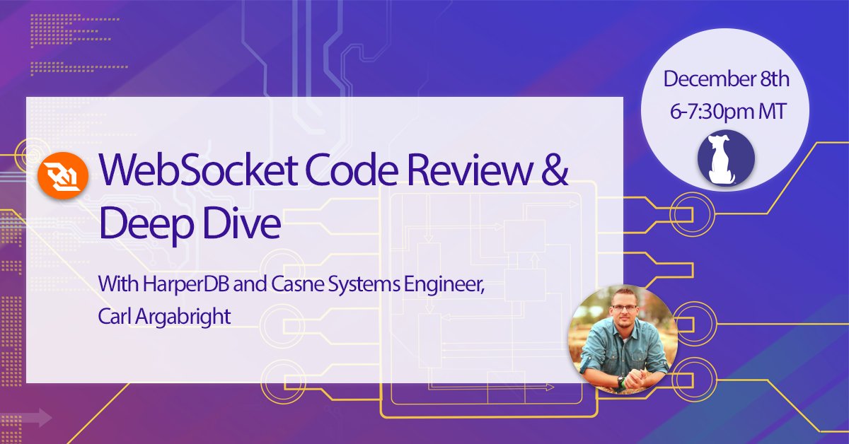 harper_fast's tweet photo. Join us for our FINAL event in 2020 and get a deep dive on Websockets! Casne Engineer, Carl, will also explain a case study using #WebSocket as the fastest method for collecting high resolution data for analytics.

#CodeReview #DeepDive #DeveloperEvent

https://t.co/ZdLeUOeBSo https://t.co/HVFMXUpPDl